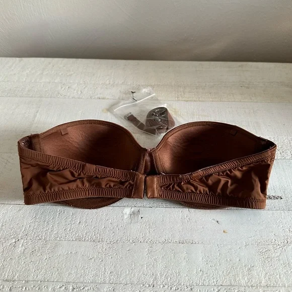 Calvin Klein bronzed strapless padded bra sz: 34A - Picture 3 of 7